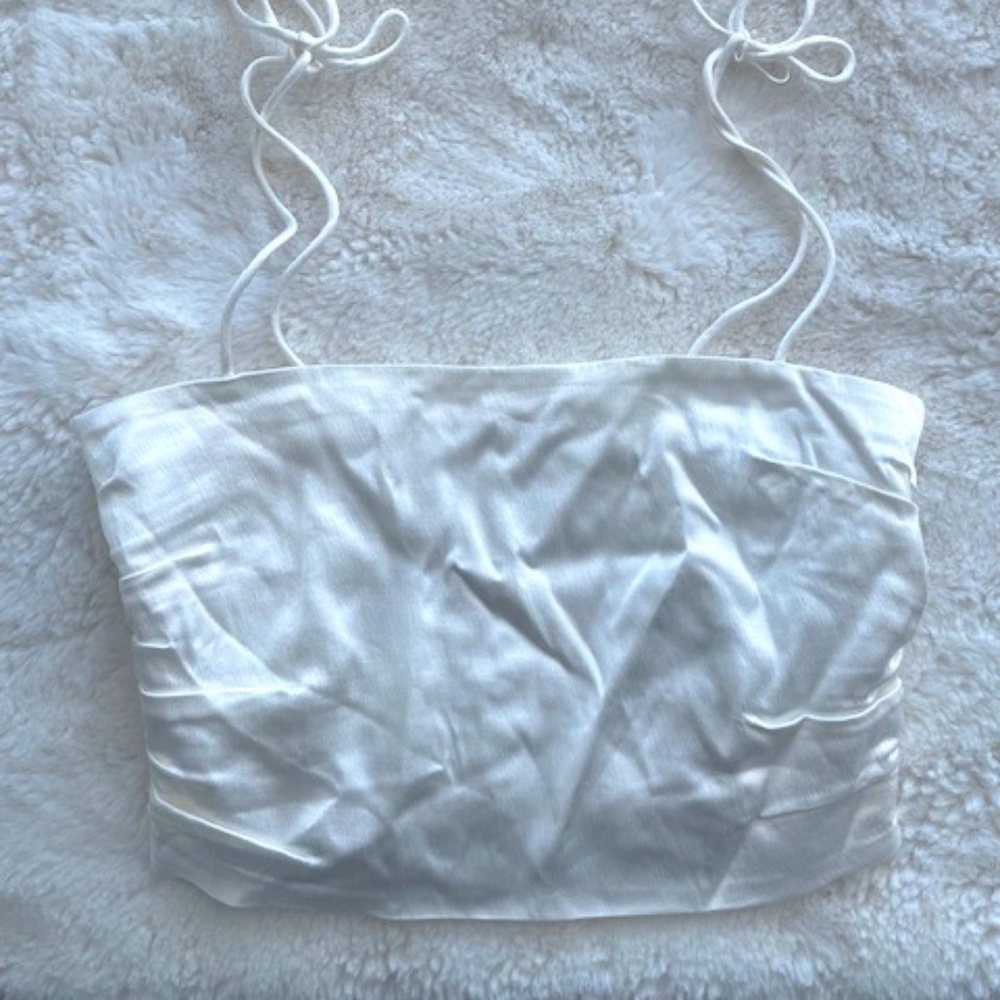 Zara silky cropped top